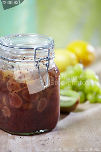 Image of grape and kiwi homemade jam