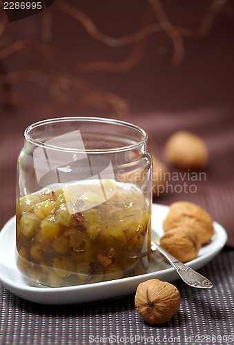 Image of gooseberry and walnut jam