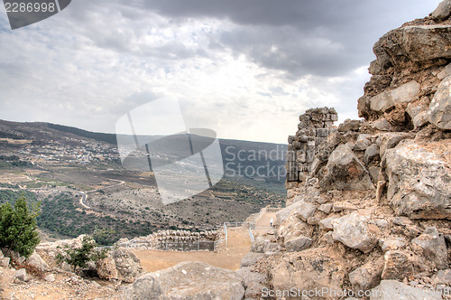 Image of Nimrod castle and Israel landscape