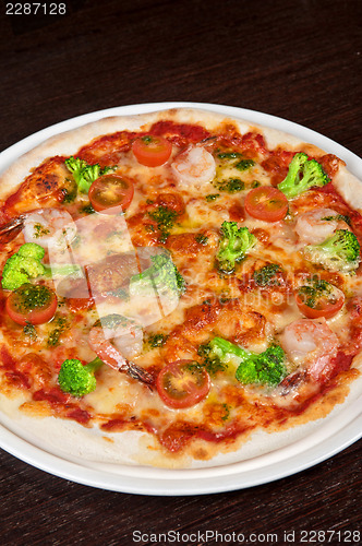 Image of seafood pizza