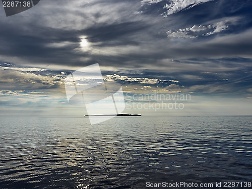 Image of isaland and clouds