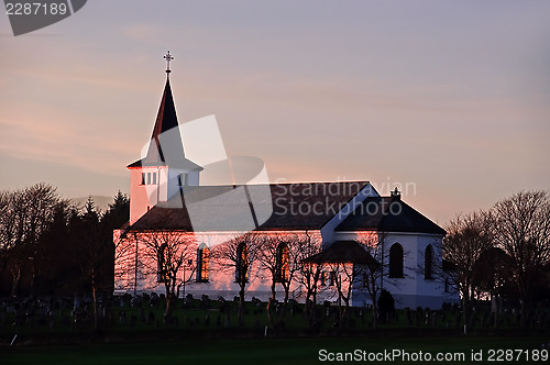 Image of Church in sunset