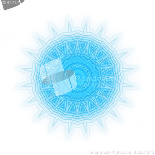 Image of Abstract blue shape on white