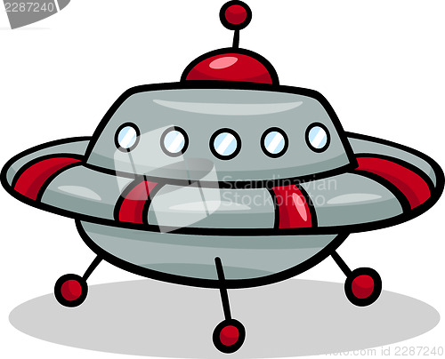 Image of ufo flying saucer cartoon illustration