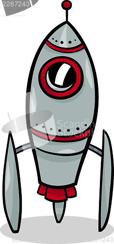 Image of rocket spaceship cartoon illustration