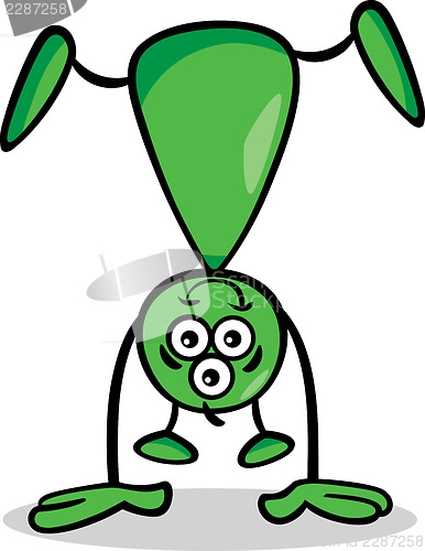 Image of alien or martian cartoon illustration