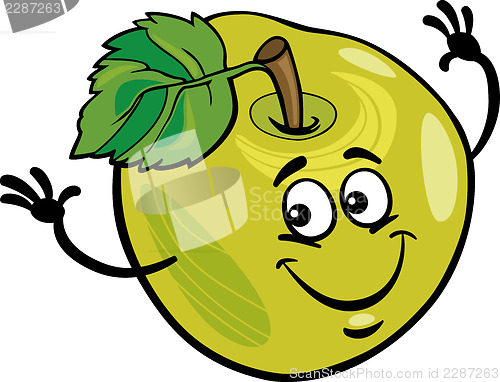 Image of funny apple fruit cartoon illustration