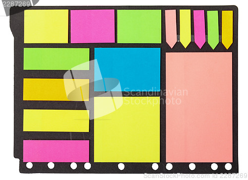 Image of Set of multicolored paper sticky stickers