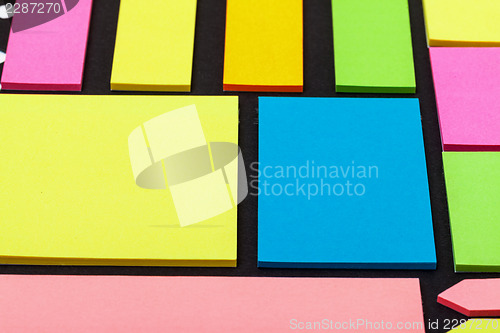 Image of Set of multicolored paper sticky stickers