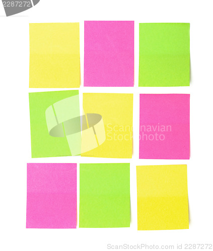 Image of Set of multicolored paper sticky stickers