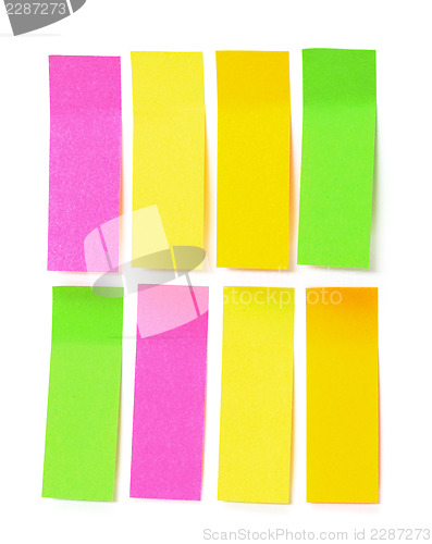 Image of Set of multicolored paper sticky stickers