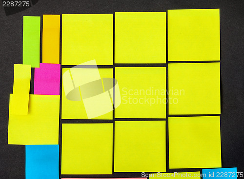 Image of Set of multicolored paper sticky stickers