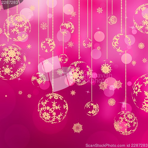 Image of Christmas background with baubles. EPS 10