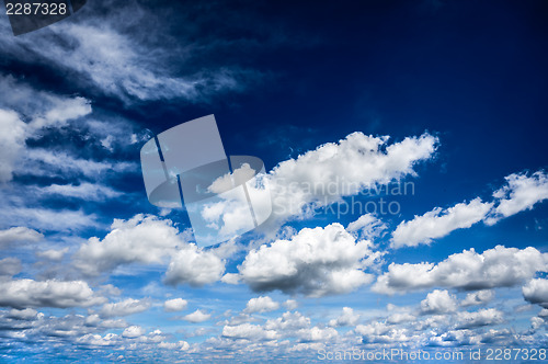 Image of blue sky with clouds