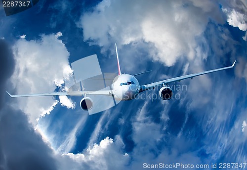 Image of Passenger Airliner in the sky