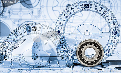 Image of Technical drawings with the bearing