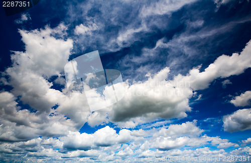 Image of blue sky with clouds