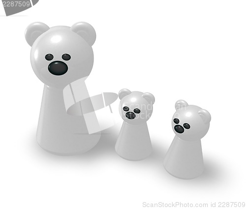 Image of polar bear family