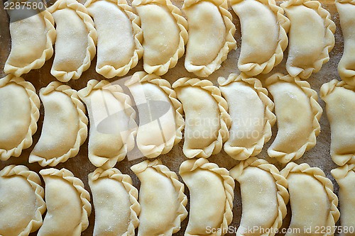 Image of Dumplings on the kitchen board