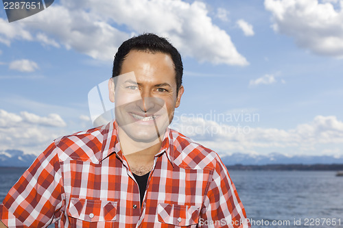 Image of man at the lake