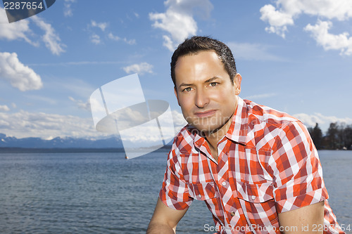 Image of man at the lake