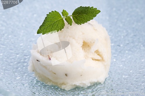 Image of lemon sorbet with lavender