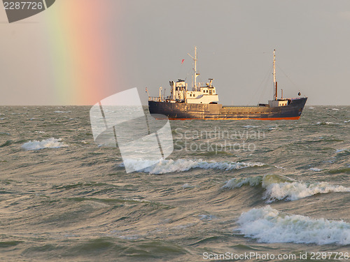 Image of Small coastal vessel in the waters of the dutch Ijsselmeer