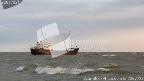 Image of Small coastal vessel in the waters of the dutch Ijsselmeer