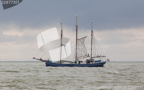 Image of Large sailboat in the waters of the dutch Ijsselmeer
