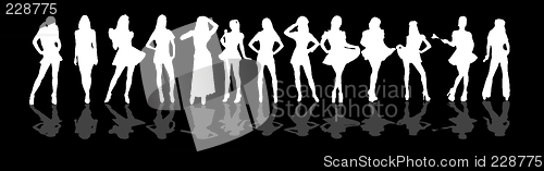 Image of women silhouette blk