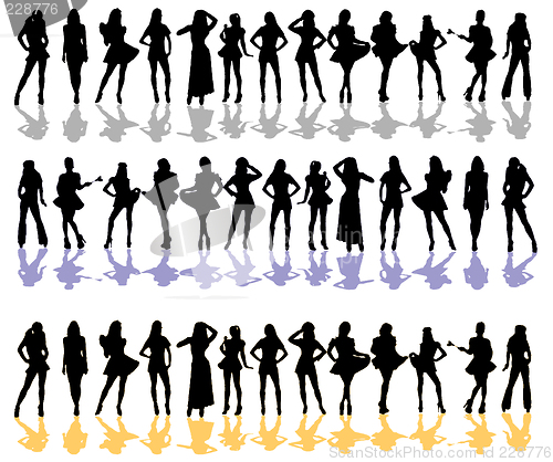 Image of women silhouette color