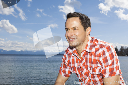 Image of man at the lake