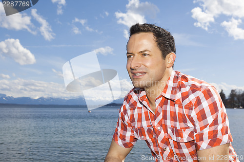 Image of man at the lake