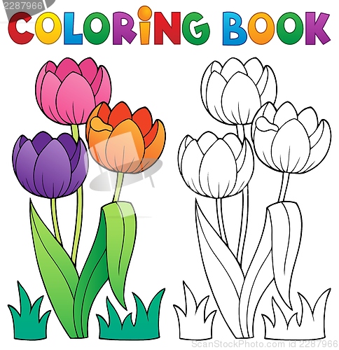 Image of Coloring book with flower theme 4