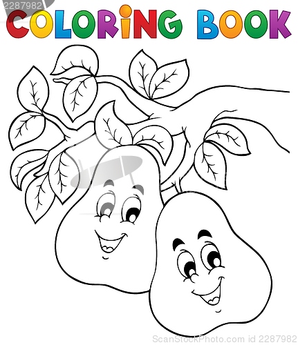 Image of Coloring book fruit theme 2