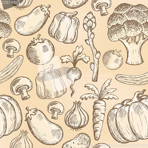 Image of Seamless background vegetable 2