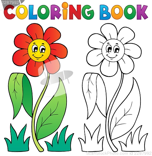 Image of Coloring book with flower theme 3