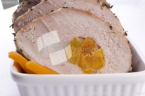 Image of Roasted pork loin with dried apricots