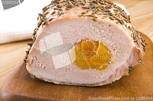 Image of Roasted pork loin with dried apricots