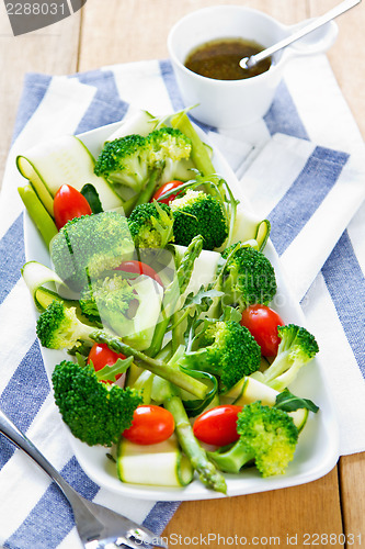 Image of Broccoli with Asparagus and Zucchini salad
