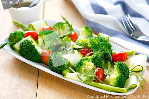 Image of Broccoli with Asparagus and Zucchini salad
