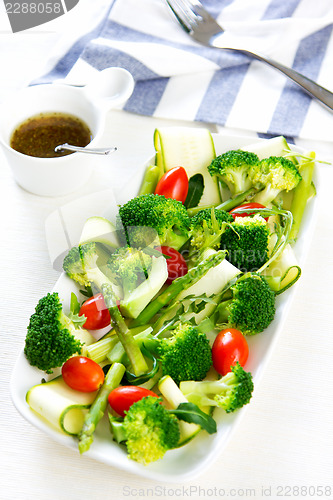Image of Broccoli with Asparagus and Zucchini salad