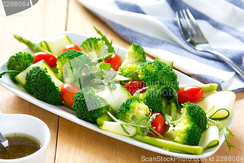 Image of Broccoli with Asparagus and Zucchini salad