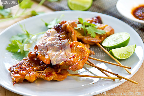 Image of Grilled chicken with chili sauce