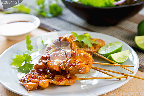 Image of Grilled chicken with chili sauce