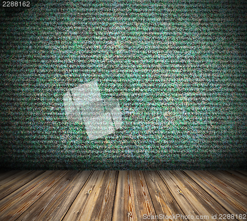 Image of grungy interior with wood floor