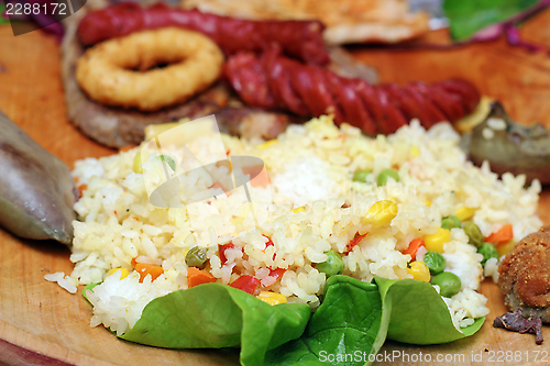 Image of rice with vegetables