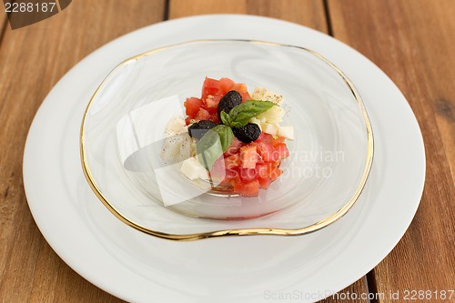 Image of Mozzarella and tomatoes tartar