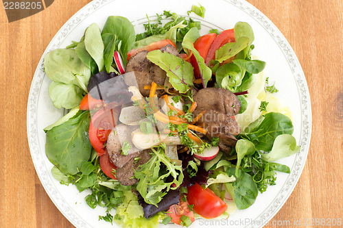 Image of Gourmet salad with liver