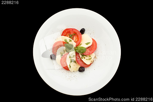 Image of Fresh tomatoes, mozzarella salad
